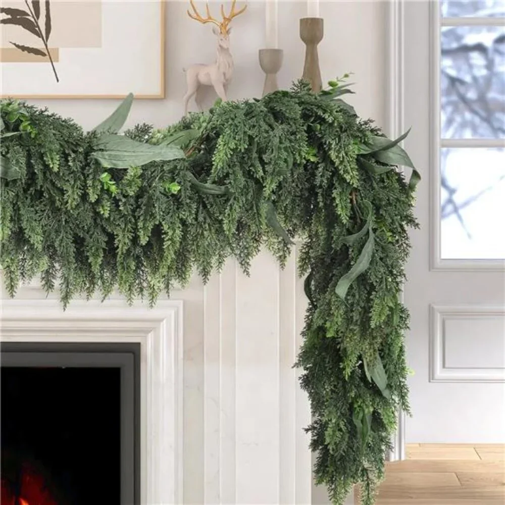 Christmas Decoration - 6FT Christmas Cedar Garland - Artificial Realistic Real